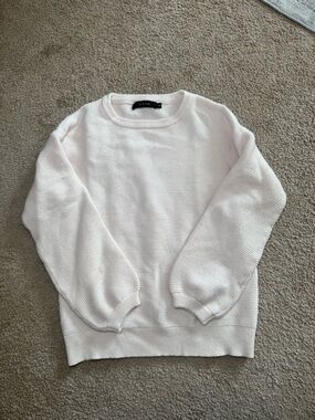 Zesica Cream Crewneck Sweater
